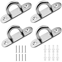 4 ganchos de techo de acero inoxidable de acero inoxidable- gancho de techo- anillo de gancho para placa de ojo- con…